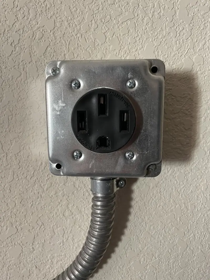 NEMA 14-50 outlet installed for Smart Home Electrical in Streator